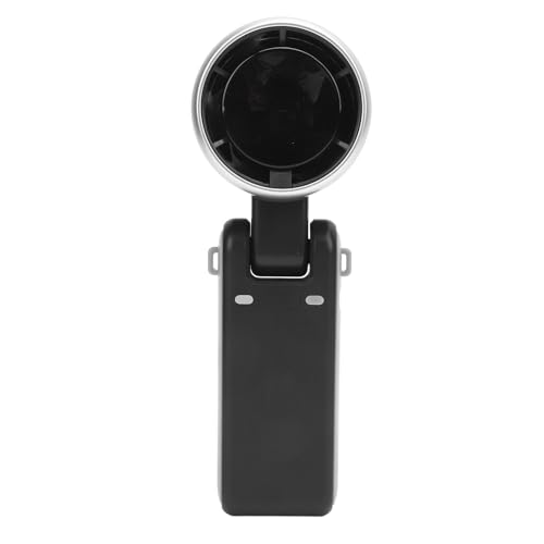 Annadue Tragbarer Handheld Turbo Lüfter, 5 Gear Wind Faltbarer Handheld Lüfter, Wiederaufladbarer Tragbarer Kühler mit Lanyard Digital Display für Travel Camping Office (dunkelgrau) von Annadue