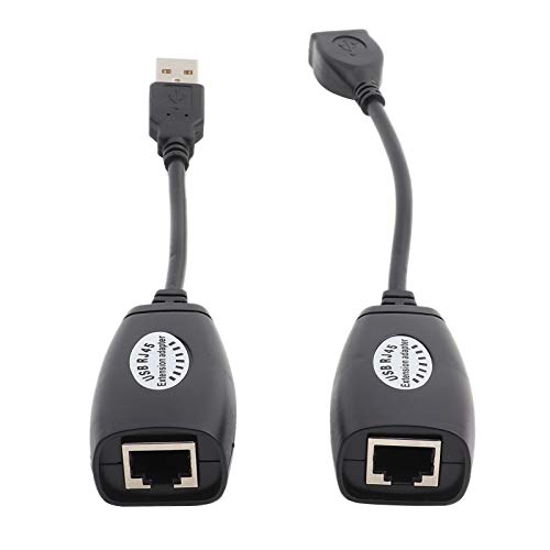 Annadue USB 2.0-zu-RJ45-Ethernet-Verlängerungs-Netzwerkadapterkabel, Verlängert USB-Geräte auf Bis zu 150 Fuß, Ideal für Kameras, Drucker, Tastatur, Maus von Annadue