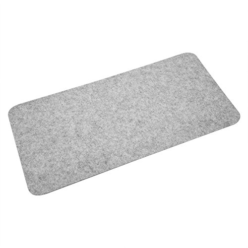 Annadue Bequeme Filz Tischmaus Pad 680x330mm Klappbarer Schreibtisch Schreibtisch Laptop Mausmatte, rutschfest, Staubdicht (Hellgrau) von Annadue