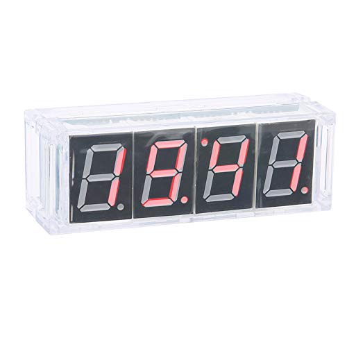 DIY-Digital-LED-Uhr-Kit, Automatische Anzeige von Zeit und Temperatur, Elektronisch (Rot) von Annadue
