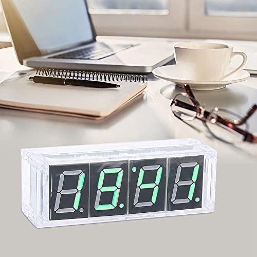 DIY Digital LED Uhr Kit, Einfache Installation, Automatische Anzeige für Zeit/Temperatur/Datum (Grün) von Annadue