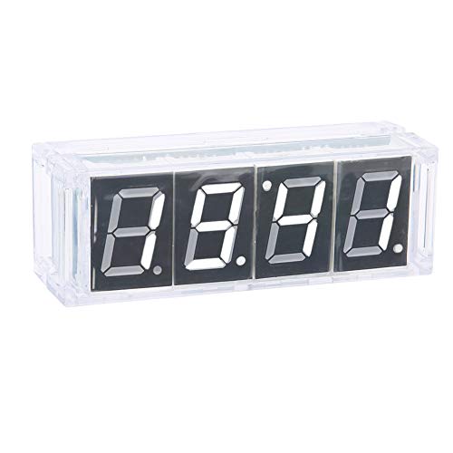 DIY Digital LED Uhr Kit, Einfache Installation, Automatische Anzeige für Zeit/Temperatur/Datum (Weiss) von Annadue