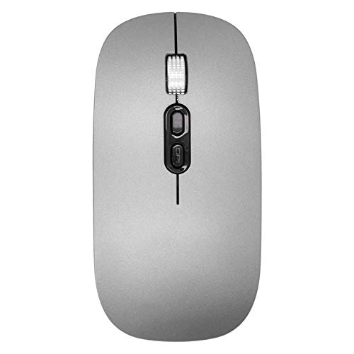 Drahtlose Maus, 2.4G/Bluetooth5.0 Dual-Modus Drahtlose Optische Maus Silent Charging Mouse Plug-and-Play-Spiel Office-Maus,3 Einstellbare DPI,für Allgemeine Desktop- und Notebook-Computer (Dunkelgrau) von Annadue