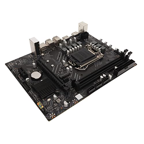 Annadue H510 Motherboard, LGA 1200 Pin 2 DDR4 Speicher Gaming Motherboard für Intel H510, Desktop Computer Motherboard Unterstützt 2 X DDR4 Speicherbank, für Desktop PC Gaming von Annadue