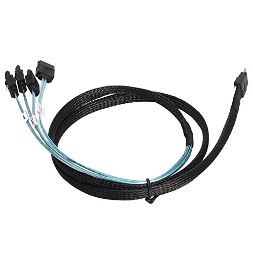 SAS Kabel, SFF 8654 auf 4 SATA 7 Pin Server Festplatten Array Kabel SF 103 Eingebautes Slim SAS, PVC Computerzubehör. (1m / 3.3ft) von Annadue