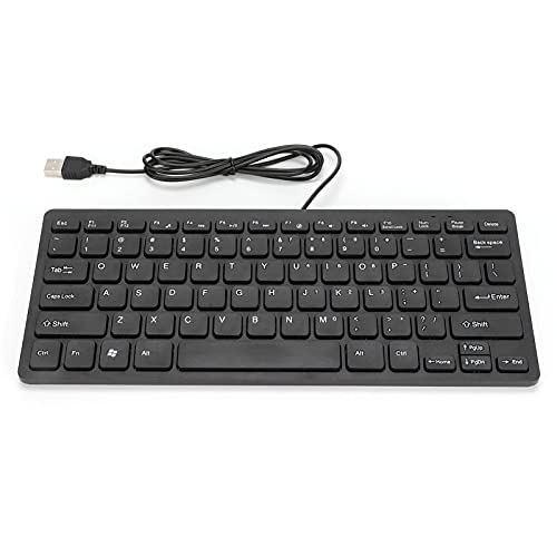 Annadue USB Tastatur mit Kabel Desktop Laptop Tastatur 78 Schlüssel Tastatur Tragbare Home Office Tastatur.(Schwarz) von Annadue
