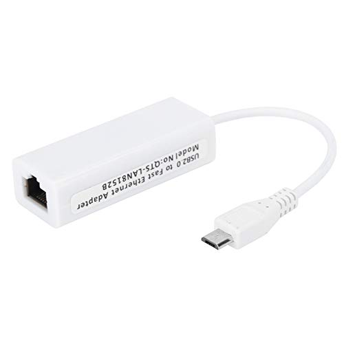USB2.0 Ethernet Adapter für Raspberry Pi Zero 1.3 / W Motherboard (Ethernet Adapter Micro USB zu RJ45), Unterstützt 10Mbit / S- und 100Mbit / S-N-Way-Auto-Negotiation-Betrieb. von Annadue