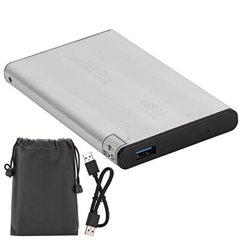 Annadue YD0005 Mobiles Laufwerk,Portable Externe Festplatte HDD,USB 3.0 Mobiler Festplattenspeicher,2,5 Zoll High Speed ​​Externes Gehäuse mit LED-Anzeige für Windows 10/8.1/7,Silber(250G) von Annadue