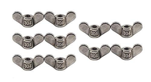 304 Edelstahl Flügelmutter M5 Hand gedreht Verschlüsse Schmetterlingsflügel Form Mutter DIY Hardware 10 Stück 304 Edelstahl Flügelmutter M5 Hand gedreht Verschlüsse Schmetterlingsflügel Form Mutter DIY Hardware 10 Stück von Annakideya