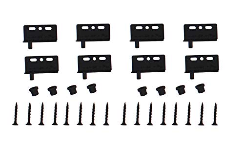 8 Stück Schwerlast-Drehscharniere Eisen galvanisiert schwarz versteckte Scharniere rechtwinklig Hardware für Holztüren Schrank Schublade von Annakideya