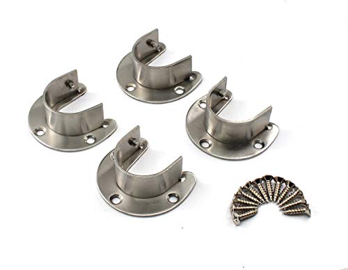 Annakideya 304 Edelstahl Schwerlast Kleiderschrank Stangenhalterung Schrank Regal Unterstützung Flansch Stangenhalter Stangenendstütze D22 4 Stück Annakideya 304 Edelstahl Schwerlast Kleiderschrank Stangenhalterung Schrank Regal Unterstützung Flansch Stangenhalter Stangenendstütze D22 4 Stück von Annakideya