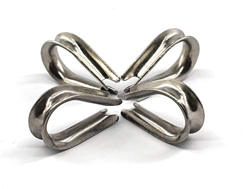 Fingerhut aus Edelstahl M16 304, für Drahtseilkabel, Ringform, 4 Stück Fingerhut aus Edelstahl M16 304, für Drahtseilkabel, Ringform, 4 Stück von Annakideya