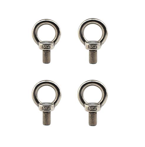 304 Edelstahl M12 Lifting Rigging Augbolt Ring geformt mit Standardlänge des Gewindes, 4 Stück von Annakideya