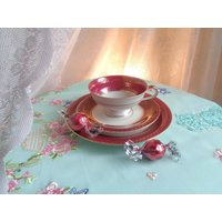 Sammeltassen Gedeck Schirnding Bavaria Gold Verzierung Vintage 60-70 Er Jahre #47 Geschenk Für Frau von AnnaleasFinest