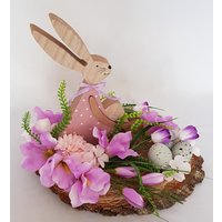 Osterdeko Ostergesteck Ostertischdeko Holzscheibe Frühlingsdeko Tischdeko Ostern Muttertag von AnnasDeko