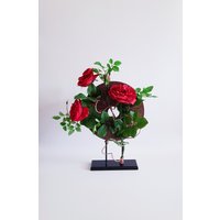 Tischgesteck Sommergesteck Rosen Tischdeko Holz Ornamente Geschenk Ganzjährig Muttertag Geburtstag von AnnasDeko