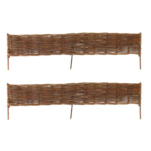 10 x Beeteinfassung aus Weide 100 x 35 cm - Beetbegrenzung Weide - Weidengeflecht Garten - Beetumrandung aus Weide - Rasenkante aus Weide Größe 10 x von Annastore