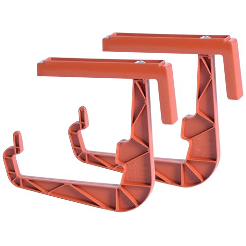 2er Set Halterung für Blumenkasten - Aufhängung für Balkonkasten aus wetterfestem Kunststoff (2er Set Aufhängung/Terrakotta, 400 mm - 800 mm) von Annastore