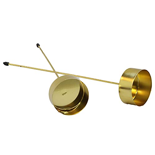 4-TLG. Set Adventskranz-Stecker aus Glas oder Metall - Adventskranzhalter - Kerzenhalter für Adventskranz - Teelichthalter für Adventskranz (Teelichthalter L 20 cm - Gold) von Annastore