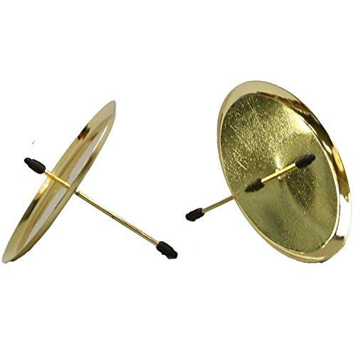 4-TLG. Set Adventskranzstecker aus Glas oder Metall - Adventskranzhalter - Kerzenhalter für Adventskranz - Teelichthalter für Adventskranz Größe Kerzenhalter-80 mm-goldfarben von Annastore