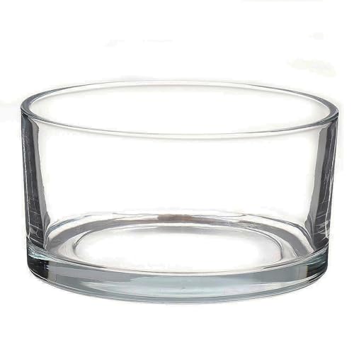 Annastore 1 x Glasschale klar H 7,5 cm Ø 19 cm Dekoschale Schale aus Glas - Runde Glas Schale - Dekoschale (1 Stück - H 7,5 - Ø 19 cm) von Annastore