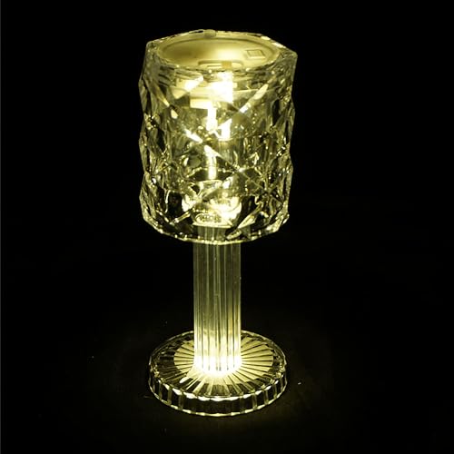 Annastore 1 x LED Lampe Miraval H 12 cm aus herrlich schimmernen Acrylglas - LED Kristall-Leuchte - Tischlampe Kristall - Nachttischlampe mit tollen Lichteffekten (1 x LED-Miraval H 12 cm) von Annastore