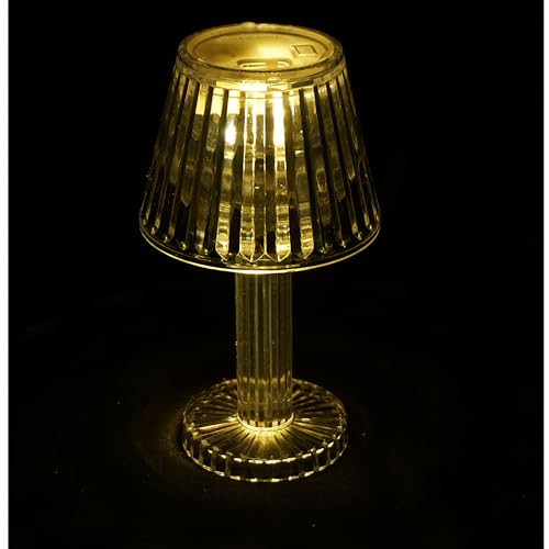 Annastore 1 x LED Lampe Miraval H 12 cm aus herrlich schimmernen Acrylglas - LED Kristall-Leuchte - Tischlampe Kristall - Nachttischlampe mit tollen Lichteffekten (1 x LED-Miraval H 12 cm/konisch) von Annastore