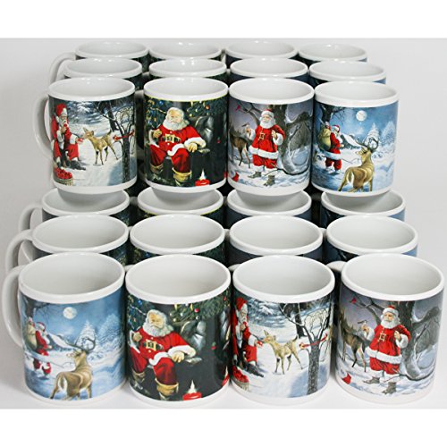 Annastore Weihnachtstassen Nostalgie aus Keramik Glühweintassen - Weihnachtsbecher - Glühweinbecher Größe 36 x Tassen von Annastore