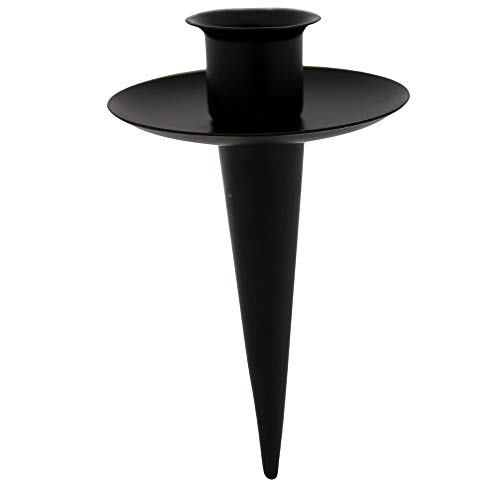 Annastore 4er Set Adventskranzstecker aus Metall H 10, Adventskranz Kerzenhalter, Schwarzer Kerzenständer, Deko für Weihnachten, von Annastore
