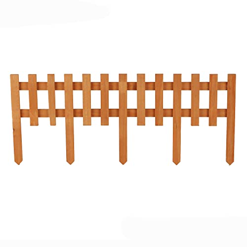 Annastore Beetabgrenzung - Beeteinfassung aus imprägniertem Holz 60 x 25 cm - Steckzaun - Beetzaun - Beet-Umrandung - Rasenkante - Beetumrandung Größe 1 x (60 x 25 cm) von Annastore