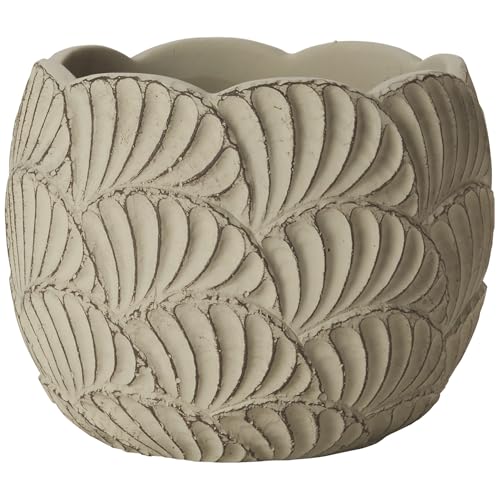 Annastore Blumenübertopf Cabbage aus Keramik - Übertopf Blumentopf Größe Ø 12 cm/H 10 cm, Farbe Grau von Annastore