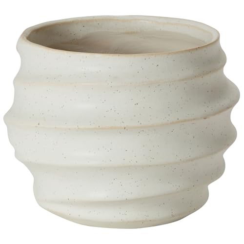 Annastore Blumenübertopf Verve aus Keramik in weiß matt Pflanztopf Blumentopf - Übertopf Keramik Größe Ø 9 cm/H 7,5 cm von Annastore
