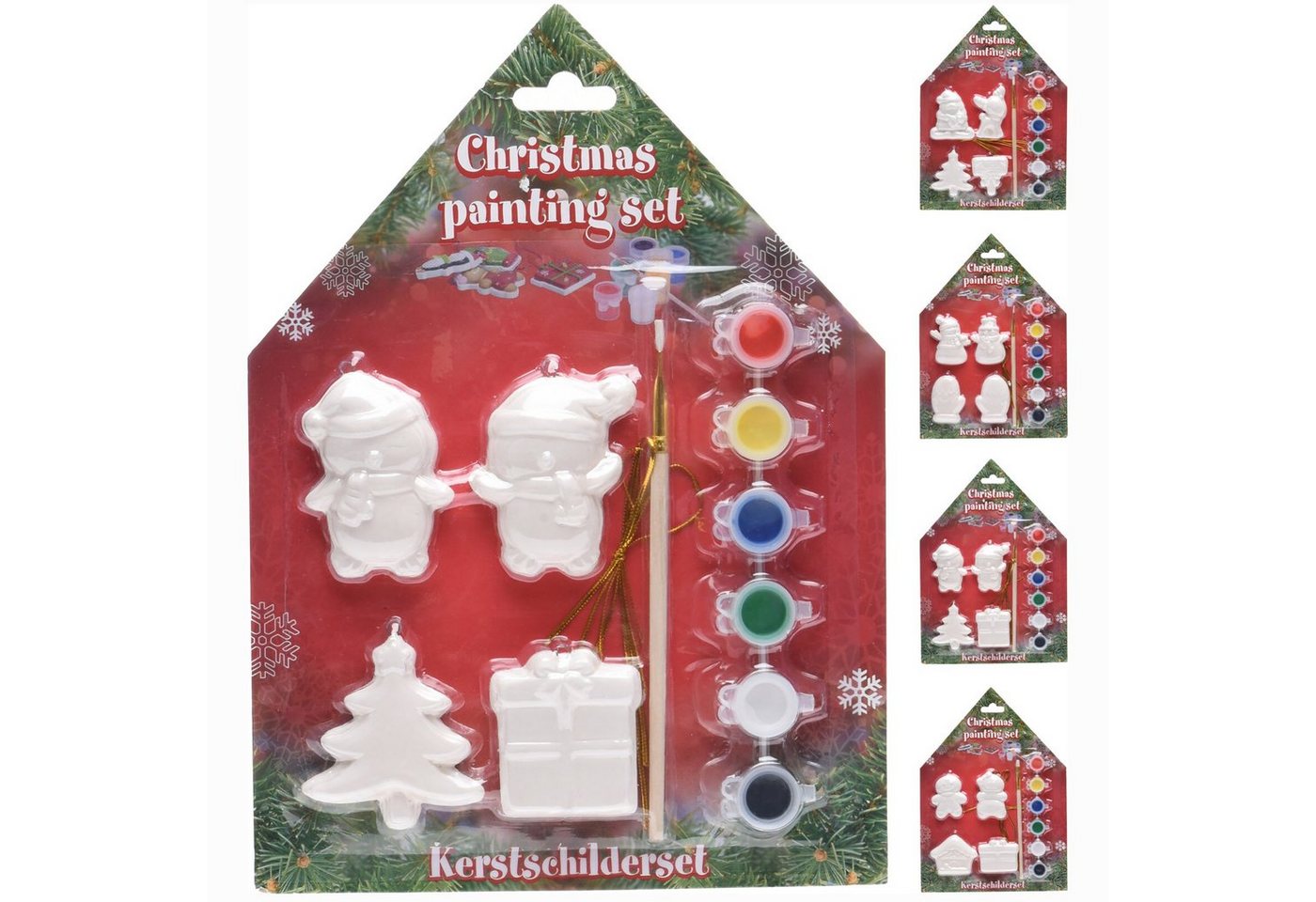 Annastore Christbaumschmuck Baumhänger aus Keramik zum Bemalen - Christbaumschmuck zum Bemalen, Baumschmuck zum selbst Bemalen von Annastore