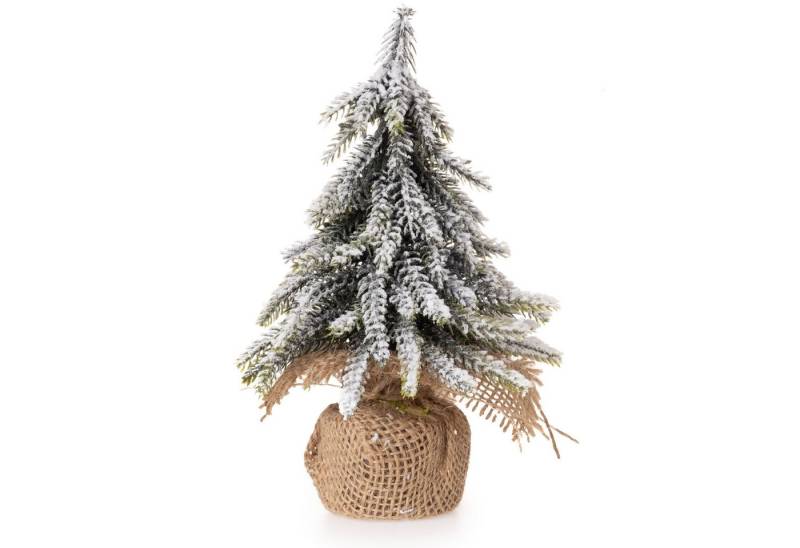 Annastore Dekofigur Künstlicher kleiner Tannenbaum mit Kunstschnee - Weihnachtsdeko Tisch (1 St), H 20 - Ø 12 cm von Annastore