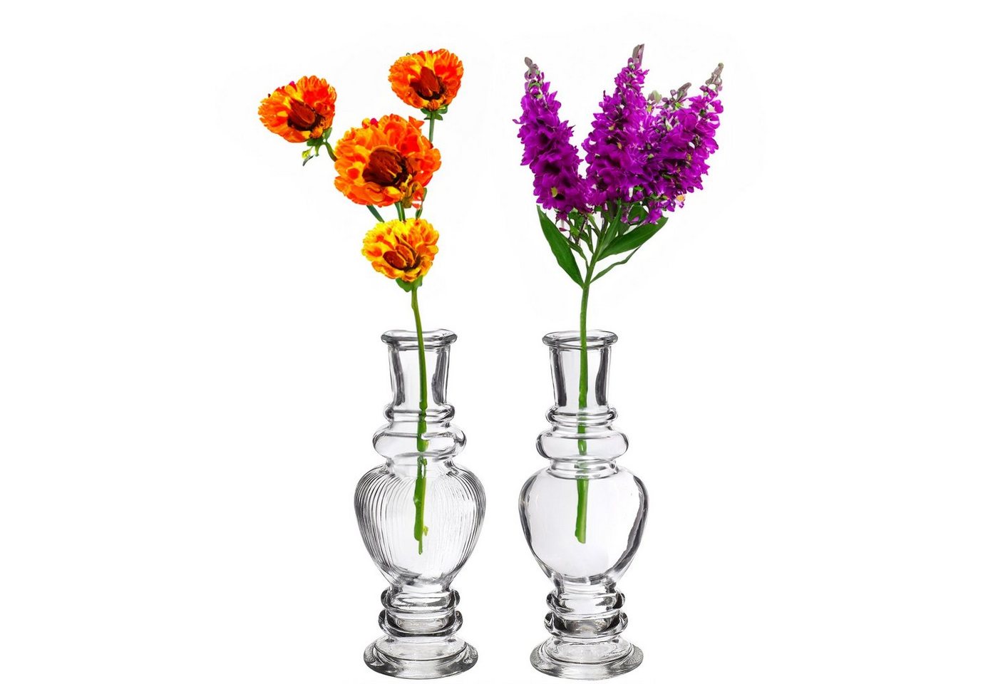 Annastore Dekovase 12 x Vasen aus Glas für eine stilvolle Tischdeko, Glasvasen Hochzeit, Blumenvase Vintage, Tischvase für Festlichkeiten von Annastore