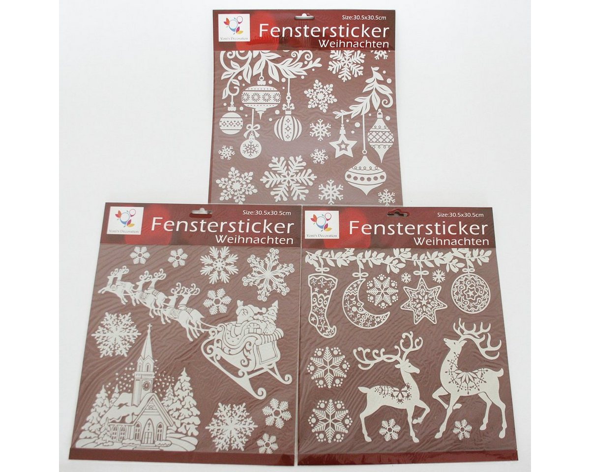 Annastore Fensterbild Fenstersticker Weihnachten weiß - selbstklebend - Fensterbilder Annastore Fensterbild Fenstersticker Weihnachten weiß - selbstklebend - Fensterbilder von Annastore