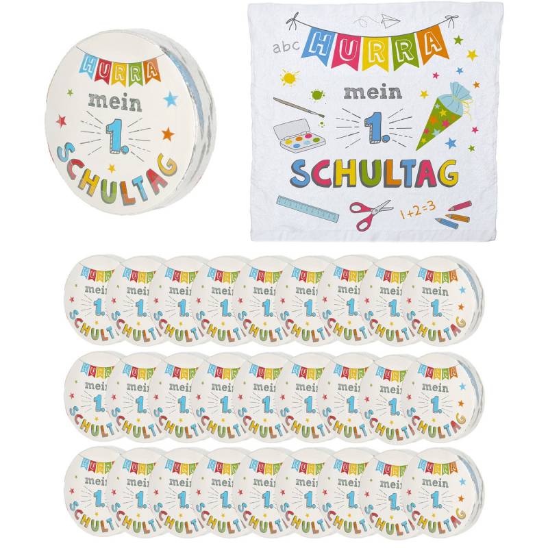 Annastore Gästehandtuch Magische Handtücher zur Einschulung - Geschenk zur Einschulung, (24-St), 30 x 30 cm, Gästetücher Einschulung von Annastore