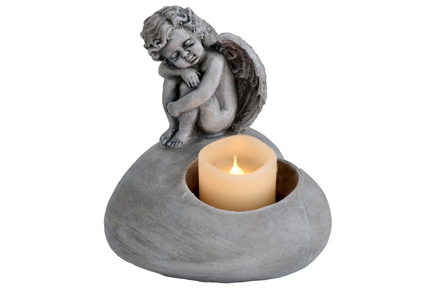 Annastore Gartenfigur Besinnliche Grabdeko zur Erinnerung - Grabschmuck, (Grabfigur, Friedhof Deko), frostfest und witterungsbeständig von Annastore