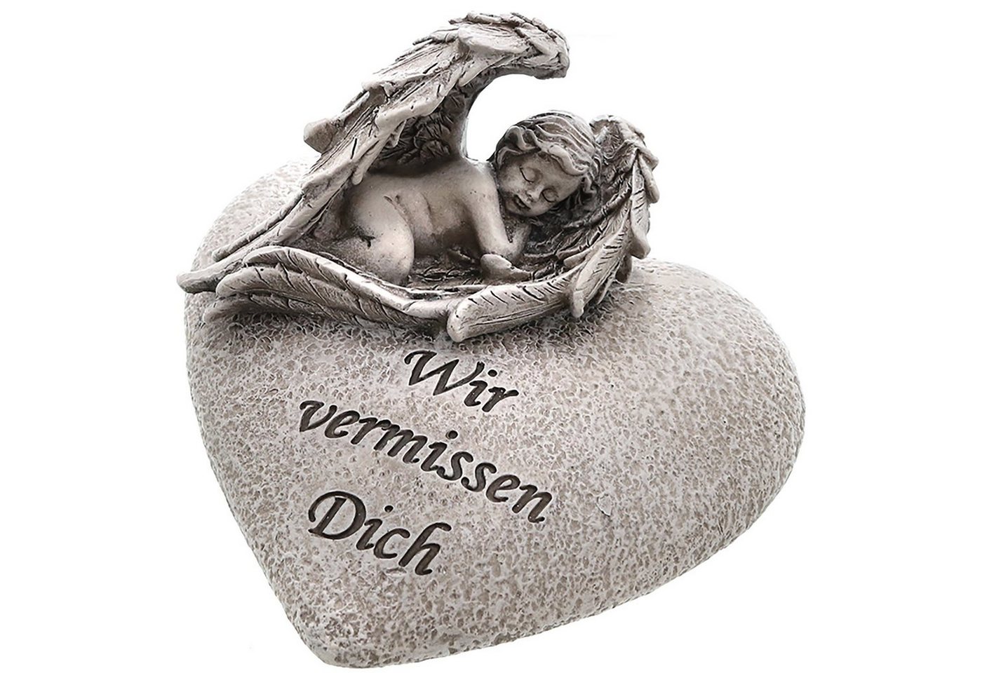 Annastore Gartenfigur Besinnliche Grabdeko zur Erinnerung - Grabschmuck, (Grabfigur, Friedhof Deko), frostfest und witterungsbeständig von Annastore