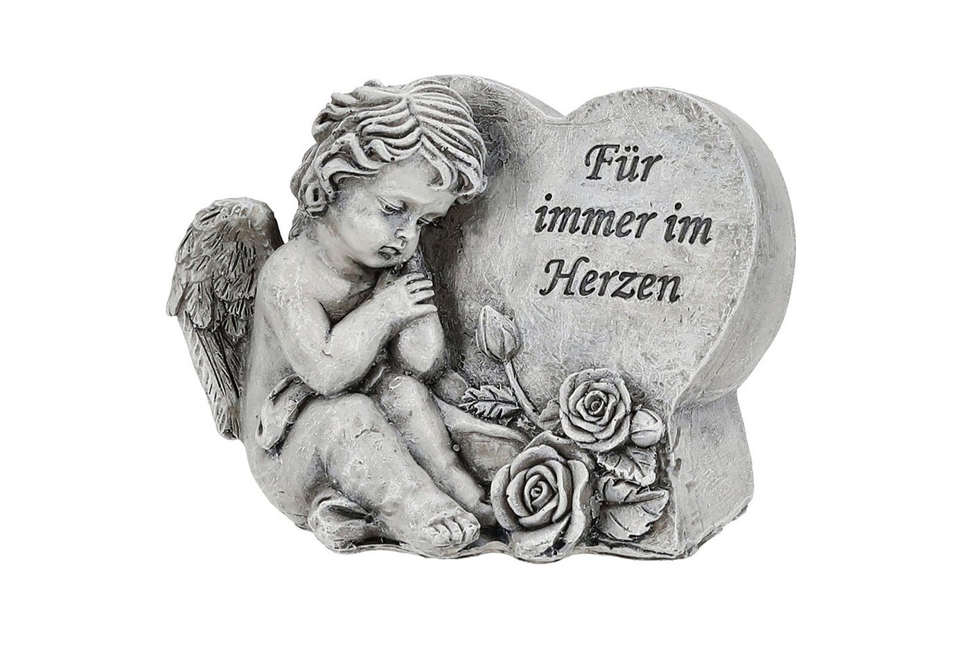 Annastore Gartenfigur Besinnliche Grabdeko zur Erinnerung - Grabschmuck, (Grabfigur, Friedhof Deko), frostfest und witterungsbeständig von Annastore
