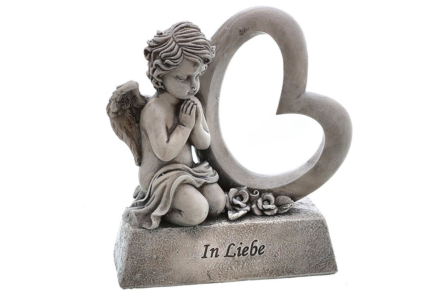 Annastore Gartenfigur Besinnliche Grabdeko zur Erinnerung - Grabschmuck, (Grabfigur, Friedhof Deko), frostfest und witterungsbeständig von Annastore