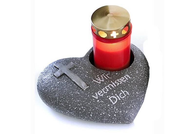 Annastore Gartenfigur Besinnliche Grabdeko zur Erinnerung - Grabschmuck, (Grabfigur, Friedhof Deko), frostfest und witterungsbeständig von Annastore