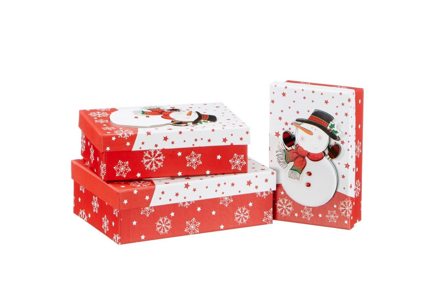 Annastore Geschenkbox 3-tlg. Set Geschenkboxen Geschenkkarton Weihnachten, Weihnachtsverpackung von Annastore