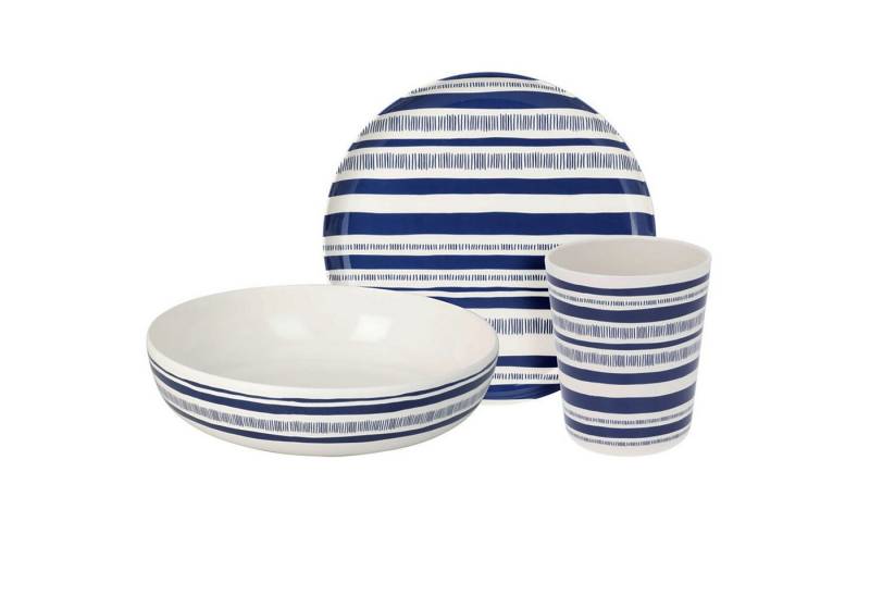 Annastore Geschirr-Set 12-teiliges Camping-Geschirrset Outdoor Geschirr - Campinggeschirr, 4 Personen, Spülmaschinenfest & leicht, 4 Teller, 4 Schalen, 4 Tassen von Annastore