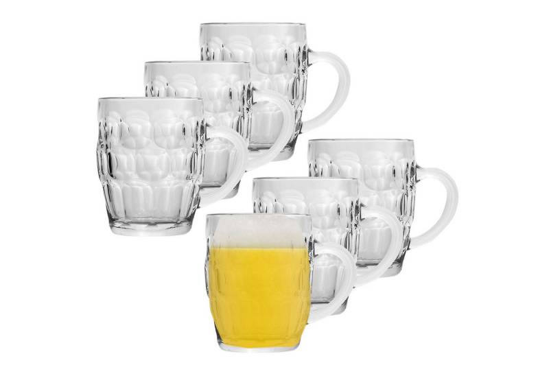 Annastore Glas 6 x Krug aus Glas mit Henkel - Bierkrug - Bierglas - Krug mit Henkel, 560 ml Annastore Glas 6 x Krug aus Glas mit Henkel - Bierkrug - Bierglas - Krug mit Henkel, 560 ml von Annastore
