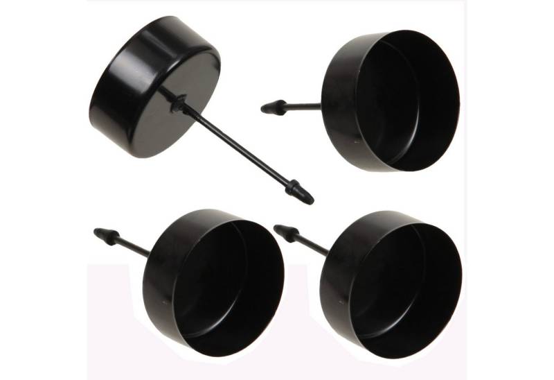 Annastore Kerzenständer 4-TLG. Set Adventskranz-Stecker aus Glas oder Metall (Teelichthalter für Adventskranz), Adventskranzhalter, Kerzenhalter für Adventskranz von Annastore