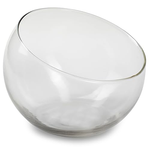 Annastore Kugelvase Bob H 12 cm - Ø 13 cm - Terrarium Pflanzenglas Flaschengarten - Runde Glasvase - Glasgefäß für Pflanzen - Dekoglas von Annastore