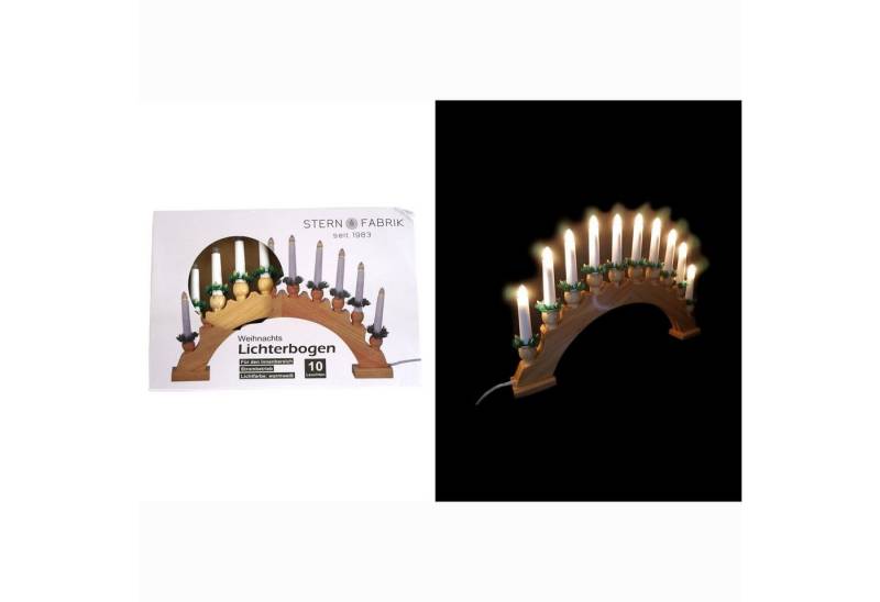 Annastore LED Lichterbogen Lichterbogen Weihnachten aus Holz - Lichterbrücke - Schwibbogen, 46 x 20 cm von Annastore