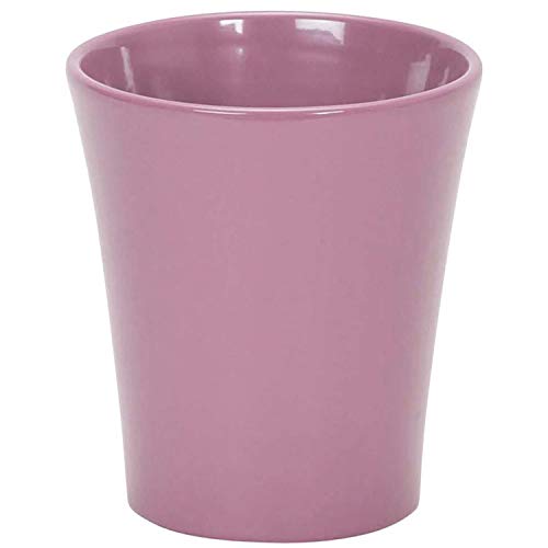 Annastore Orchideen Übertopf Ella aus Keramik Ø 13 cm - H 15,5 cm Blumenübertopf Orchideentopf Keramiktöpfe Farbe Lila/Glanz - konisch von Annastore