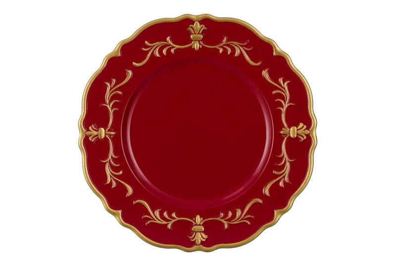 Annastore Platzset Platzteller aus Kunststoff im Antik-Finish Ø 36 cm, Außergewöhnliche Platzteller für den festlich gedeckten Tisch von Annastore